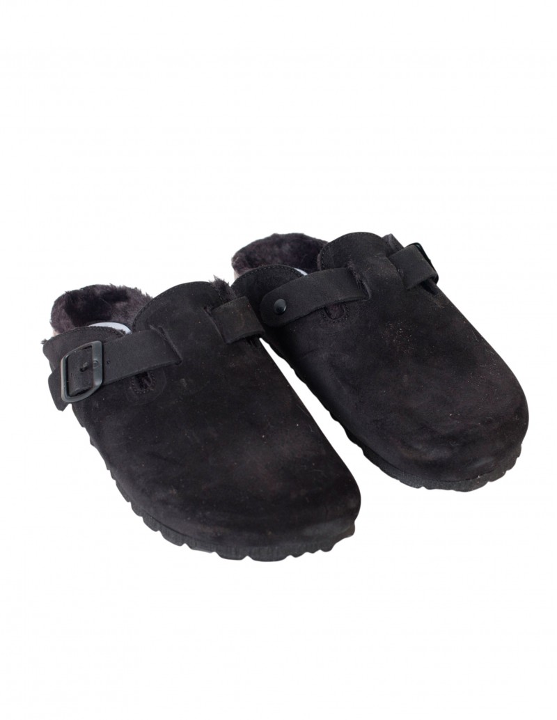AUTENTI Zueco Forrado Pelo Negro 2