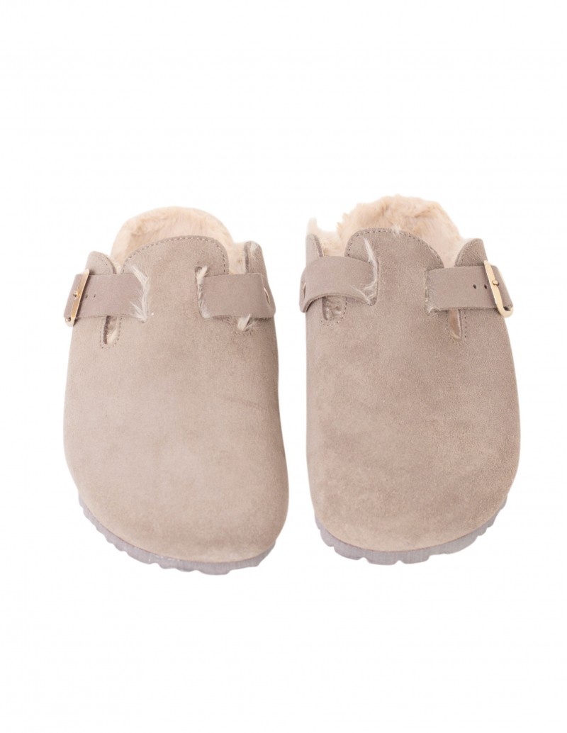 zueco taupe invierno