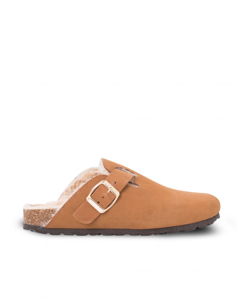 AUTENTI Zueco Invierno Pelo Marrón