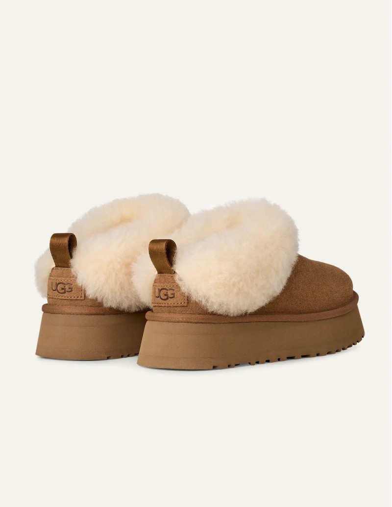 plataforma de ante y piel de oveja ugg