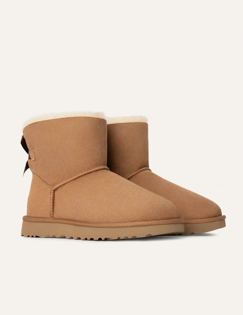 UGG Botas Mini Bailey Bow II Cuero 2