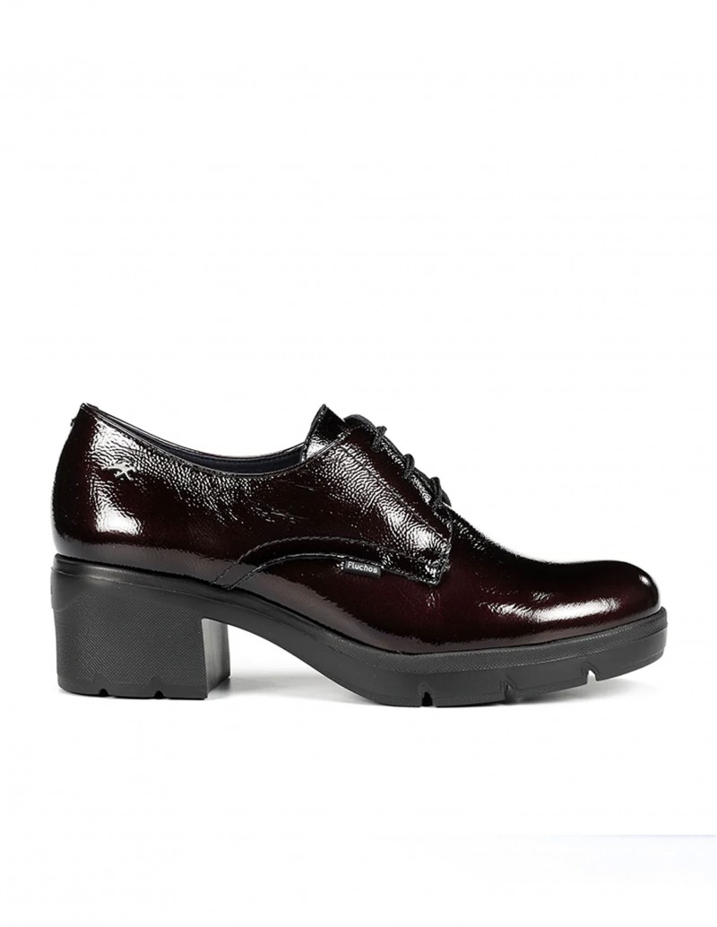 FLUCHOS Zapato Tacón Charol Burdeos Fugaz