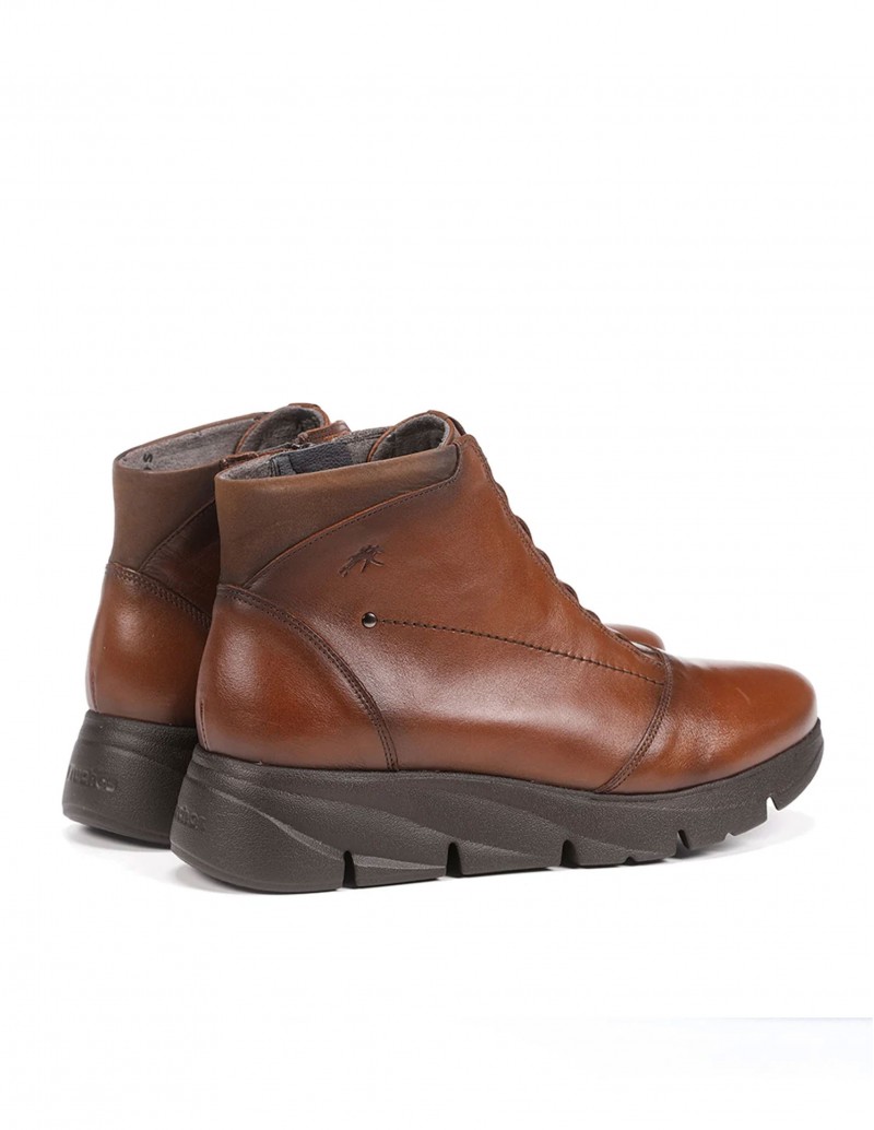 botin marron fluchos cuña