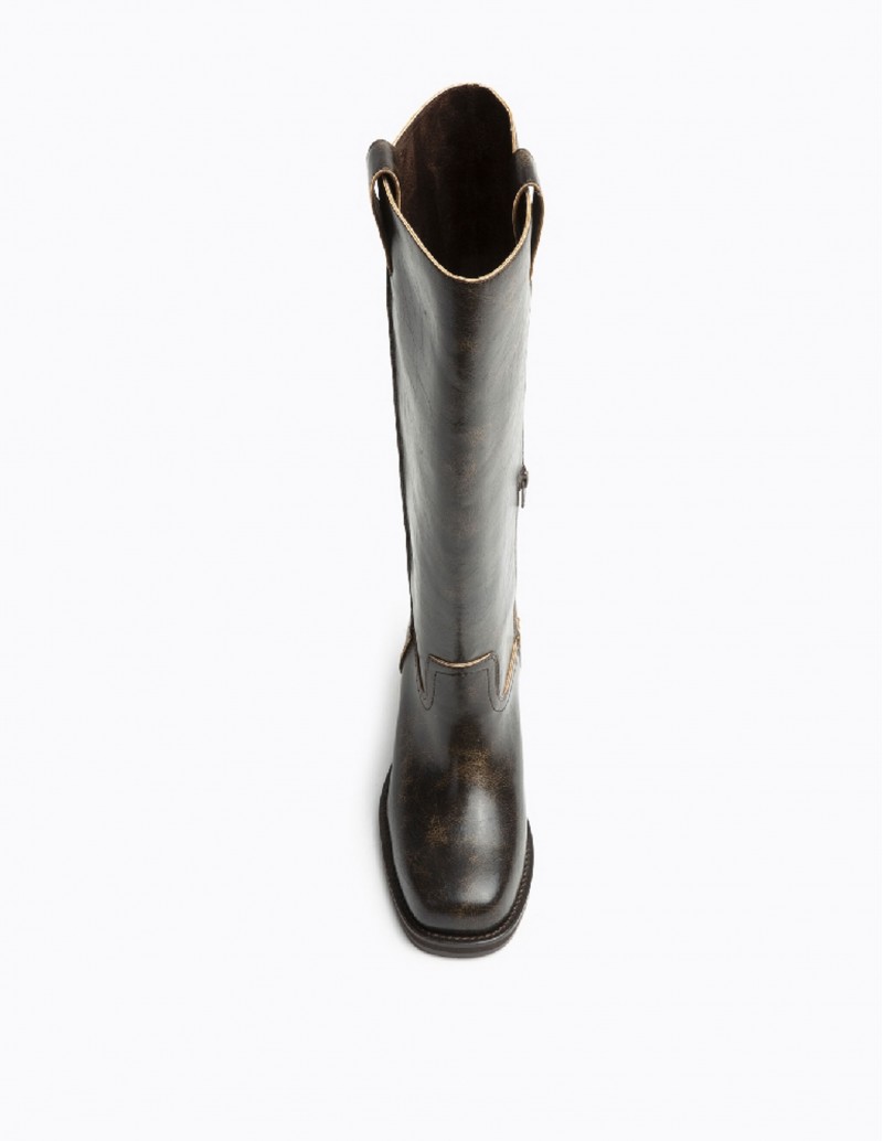 bota biker marrón