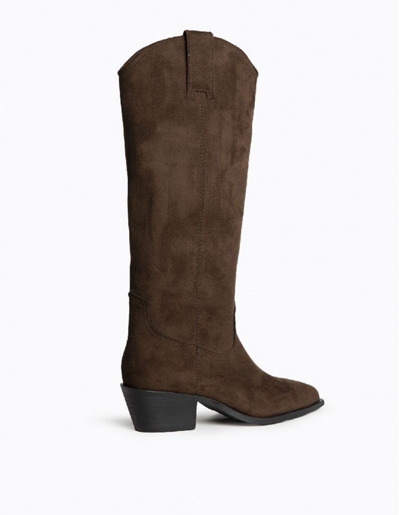 bota cowboy marrón chocholate