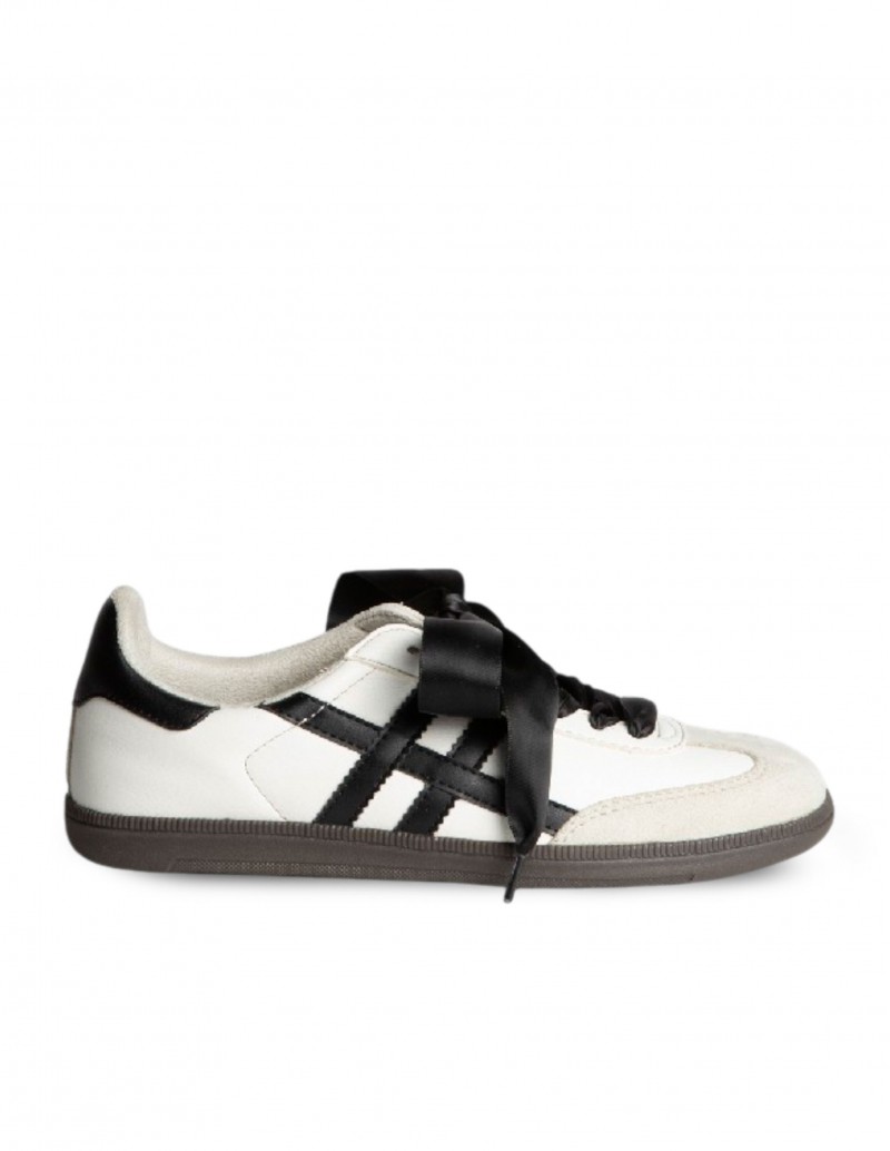 CORINA Zapatilla Clásica Bicolor Blanco