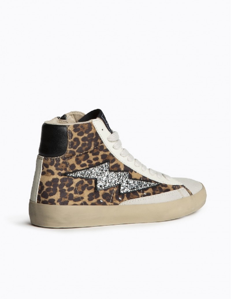 deportiva alta animal print