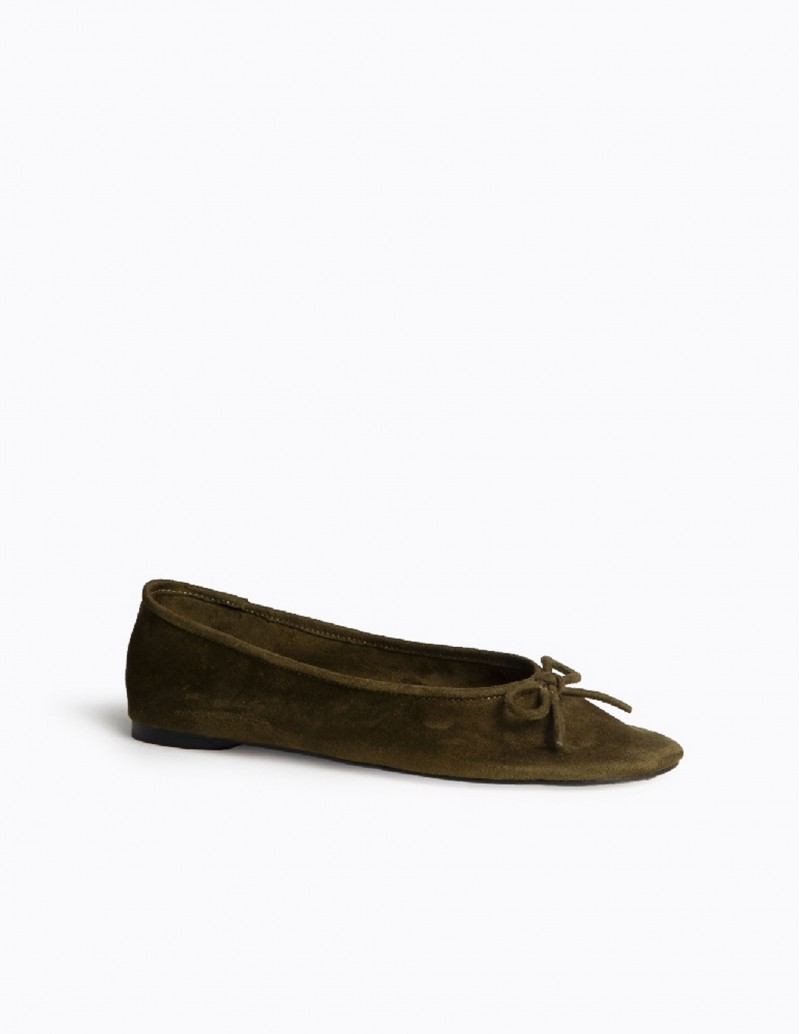 bailarinas verde caqui