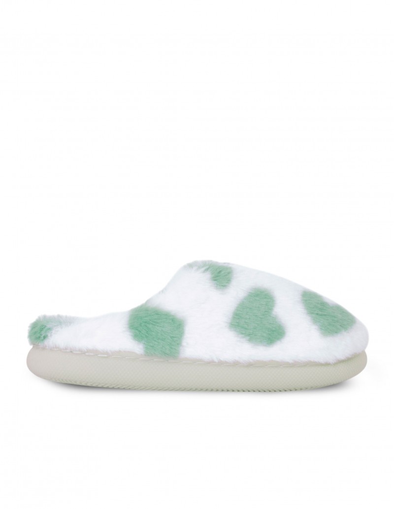 Zapatilla Casa Corazones Verde