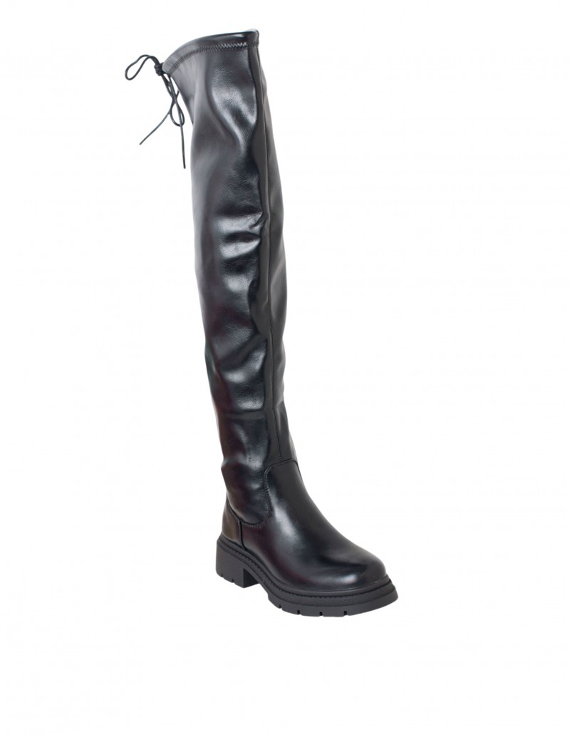 bota por encima de la rodilla negra