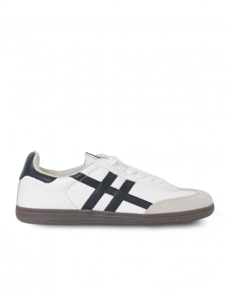 zapatillas clásicas blanco y negro