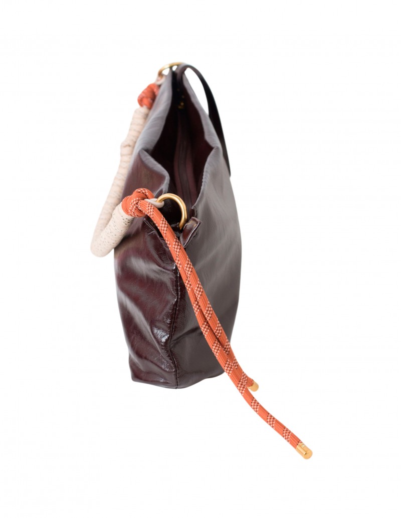 bolso charol marrón