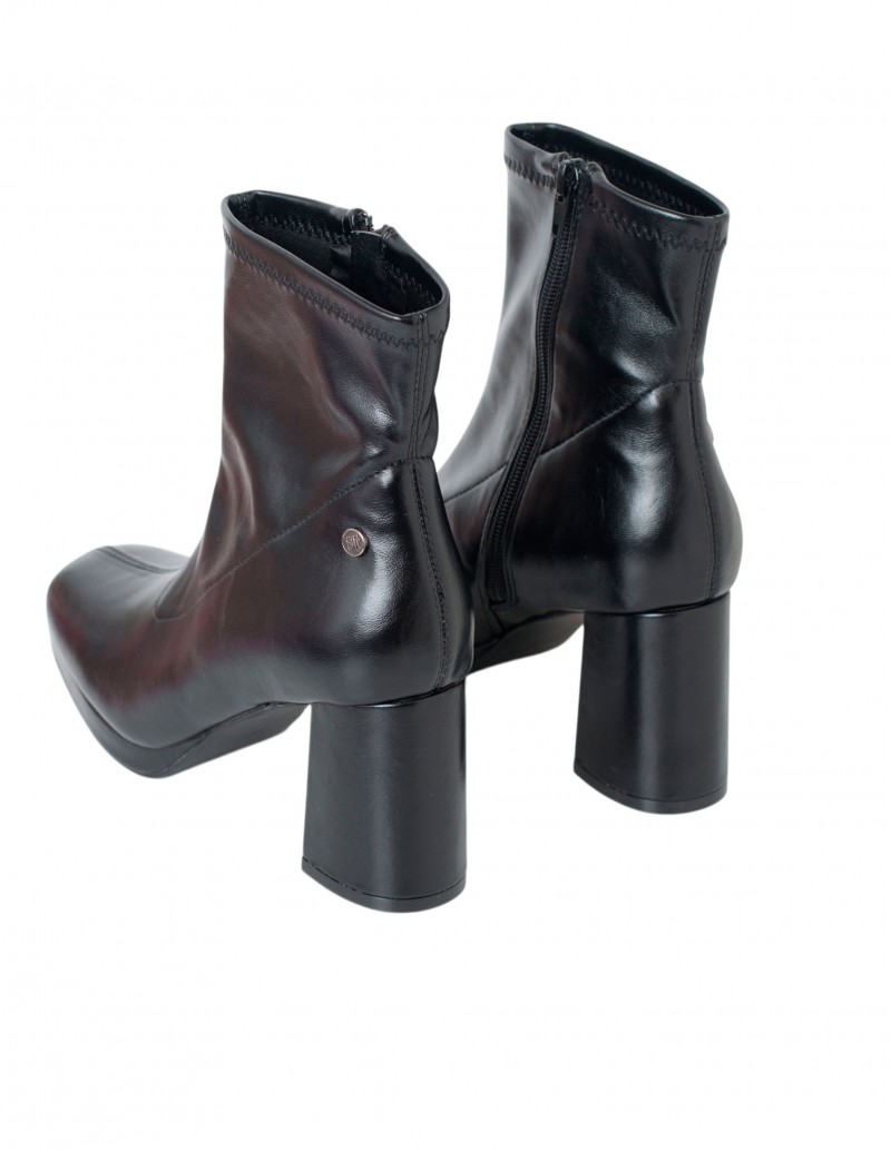 botin negro tacón ancho