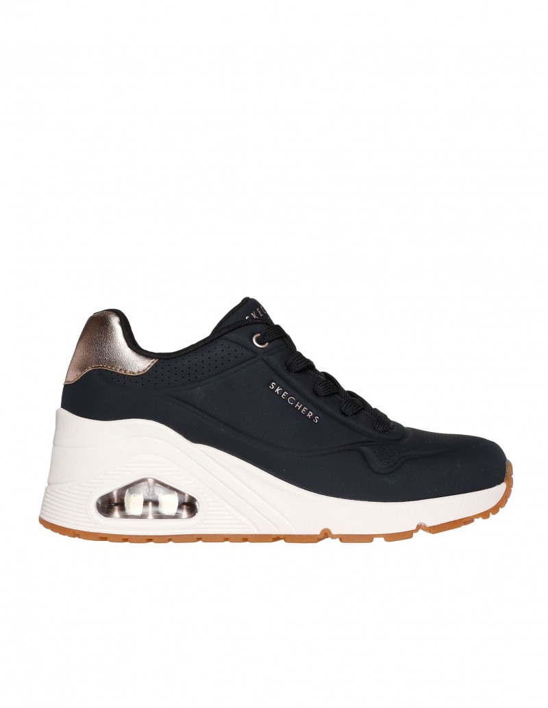SKECHERS Zapatilla Cuña Uno Wedge - HI Steps Negro