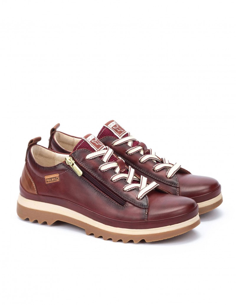 zapato burdeos cordones pikolinos