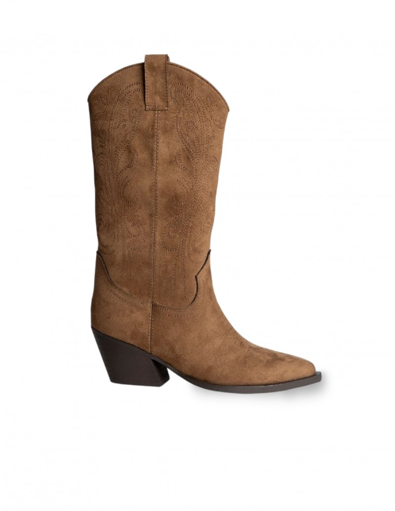 CORINA Bota Cowboy Serraje Camel