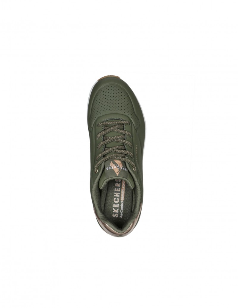 zapatilla verde caqui skechers