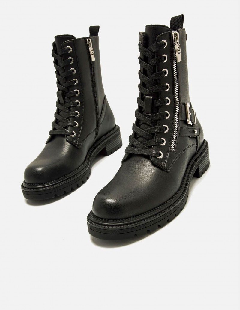 militar con cremallera lateral