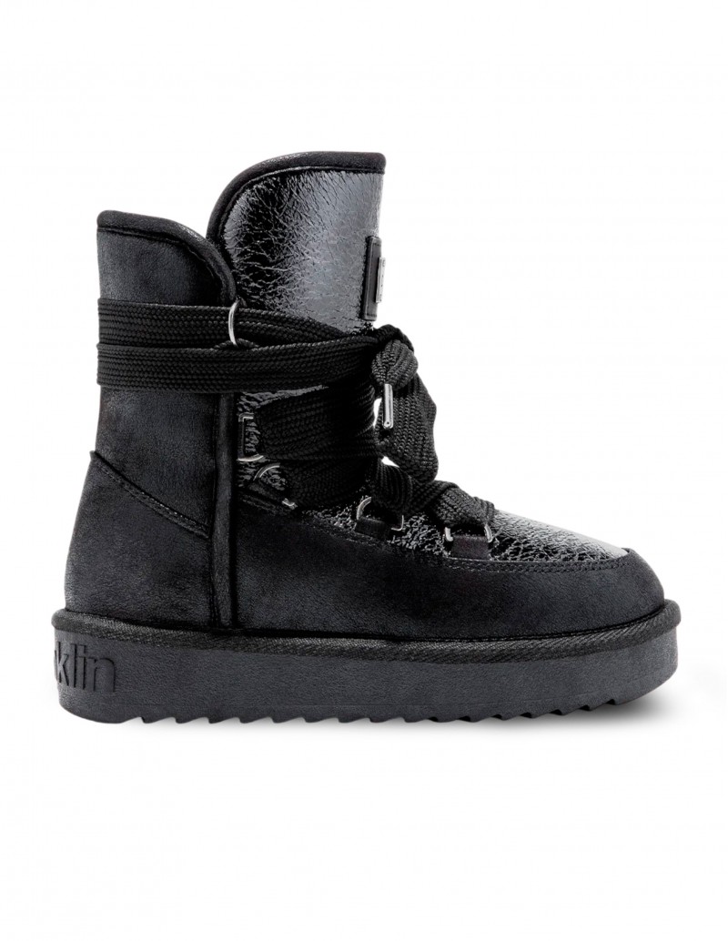 D. FRANKLIN Bota Forrada Nordic Shiny Negro