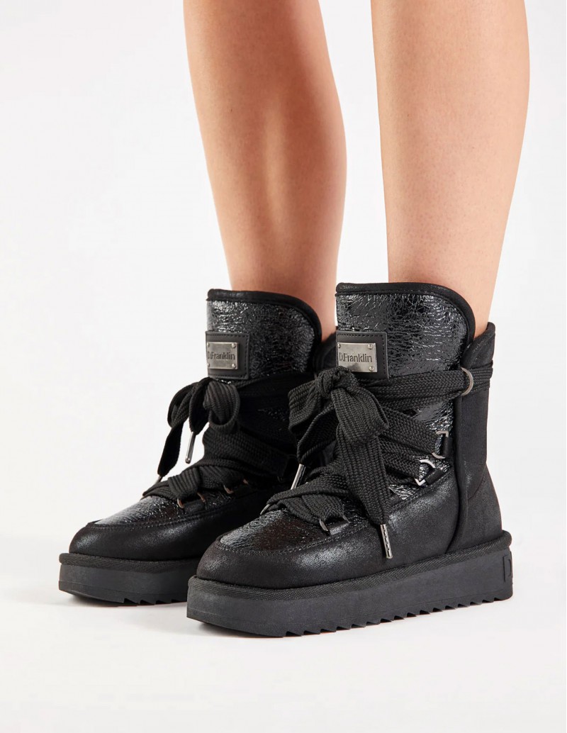 botas glitter negras