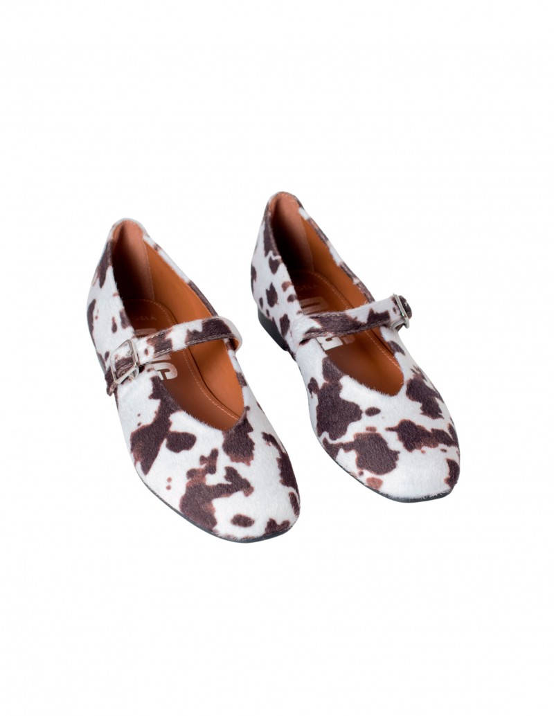 bailarinas estampado vaca