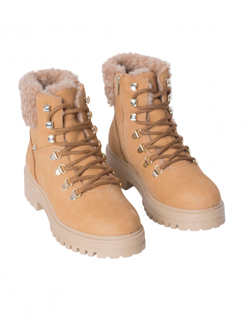 botines impermeables color camel