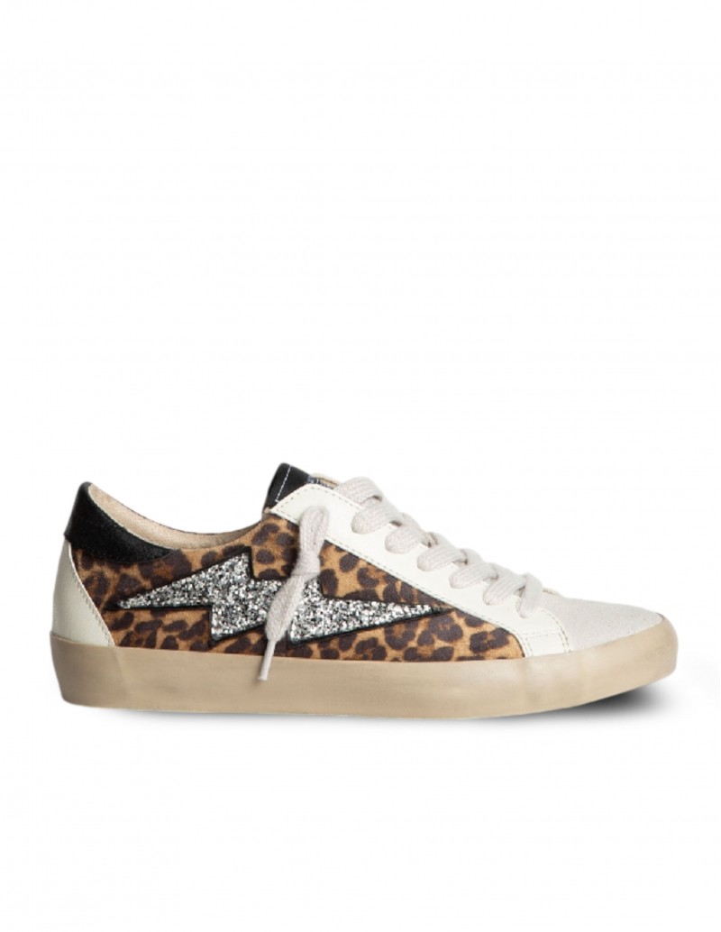 CORINA Deportiva Retro Leopardo y Purpurina