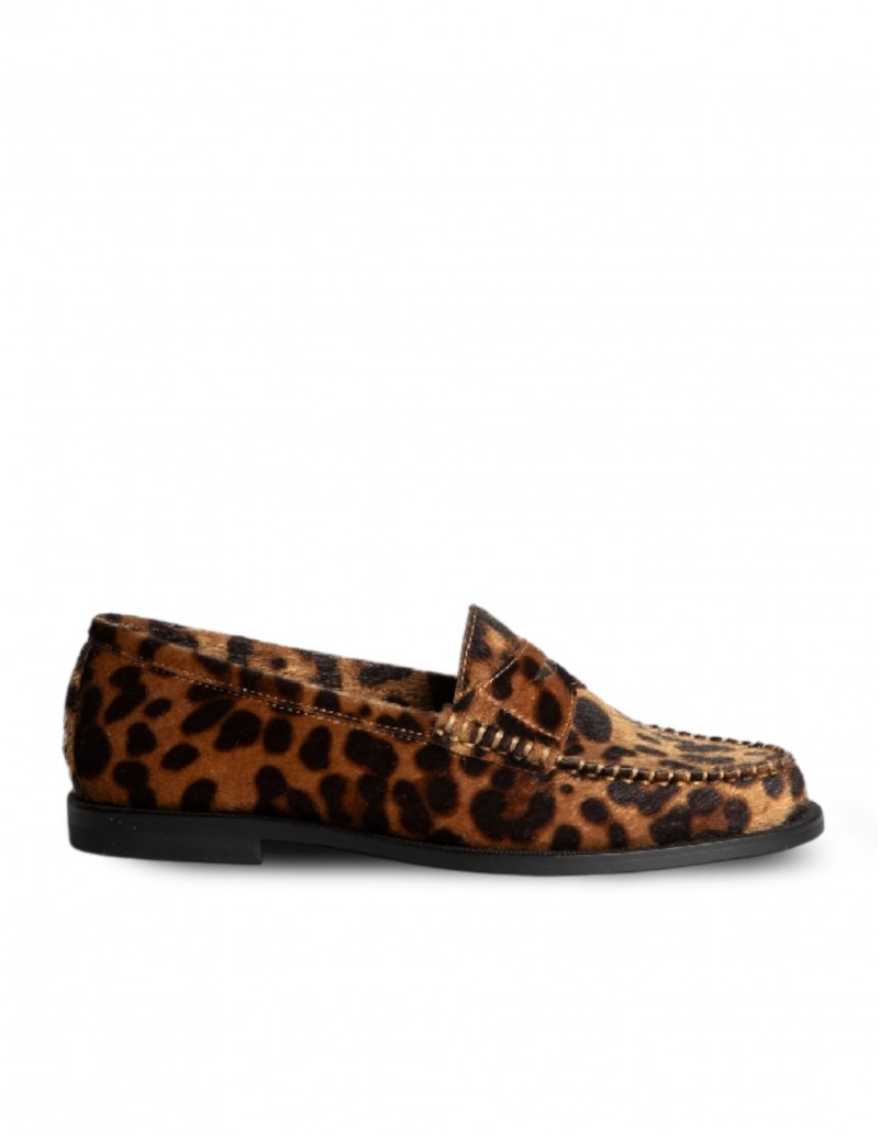 CORINA Mocasín Clásico Estampado Leopardo