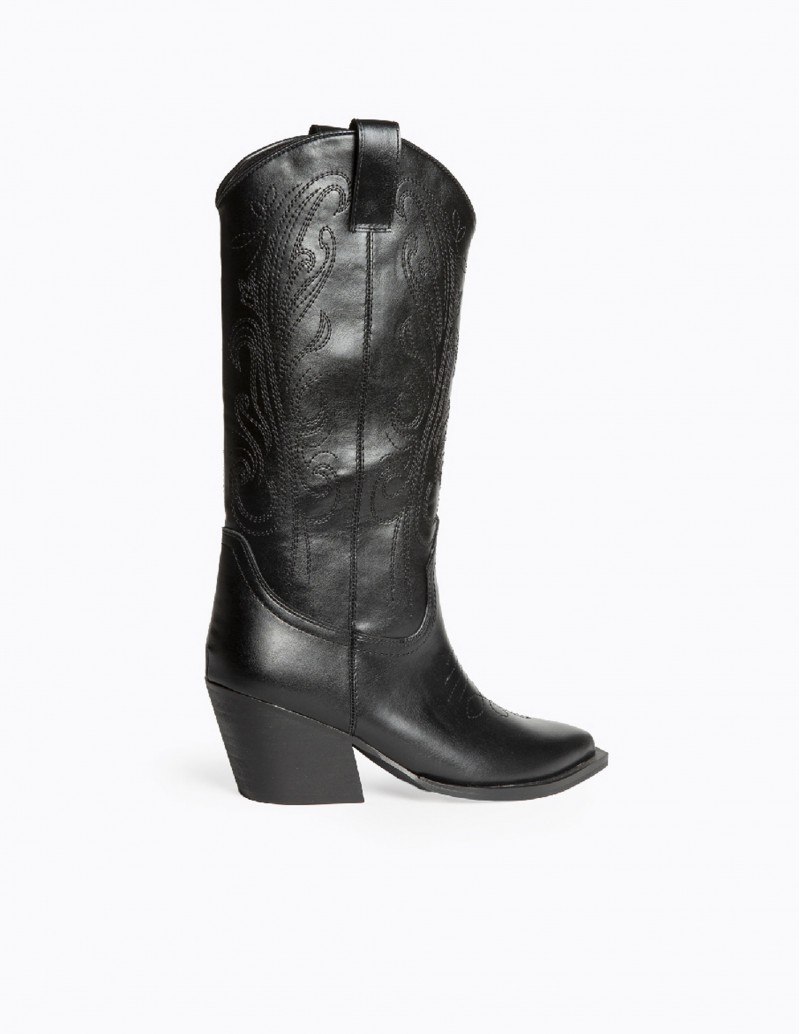 bota básica campera negra
