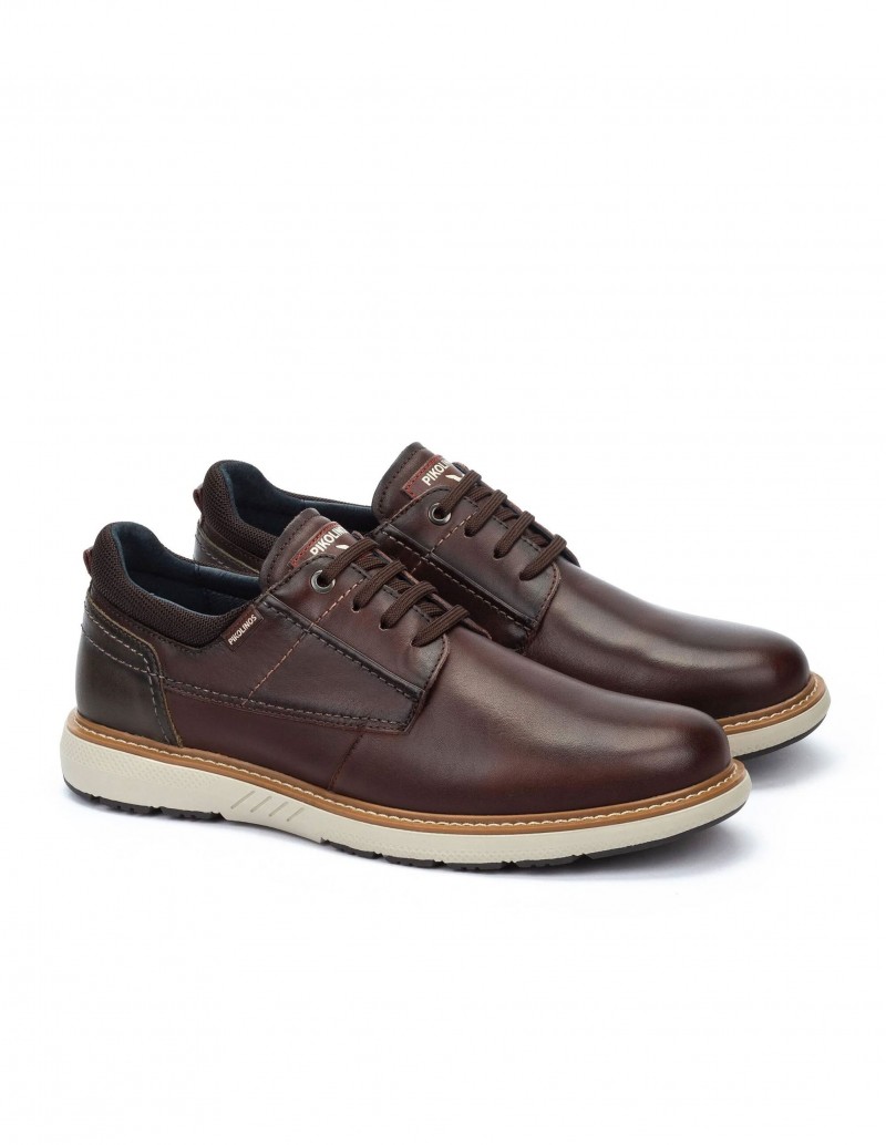 PIKOLINOS Zapato Cordones Marrón Oscuro 2