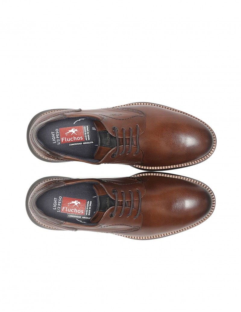 zapato casual de cordones marrón