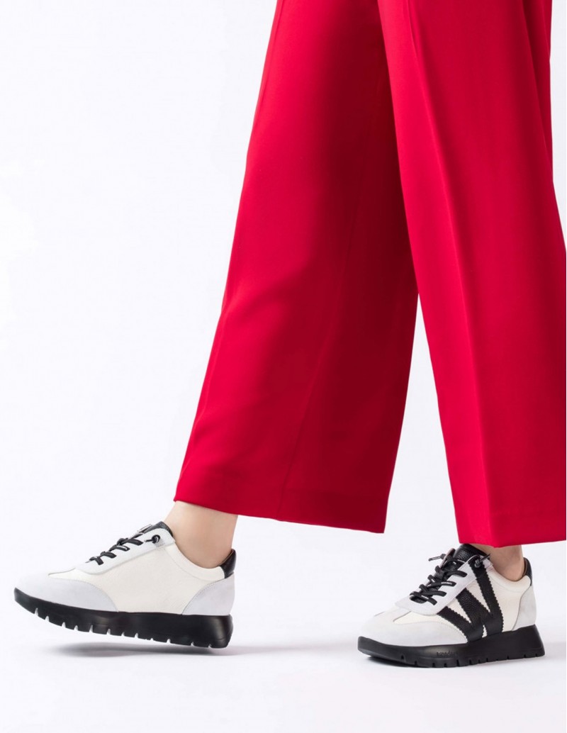look zapatillas blancas cuña wonders