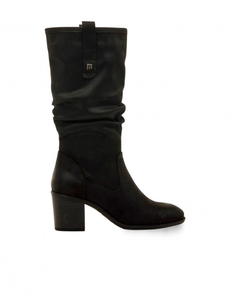 MUSTANG Bota Caña Arrugada Miriana Negro