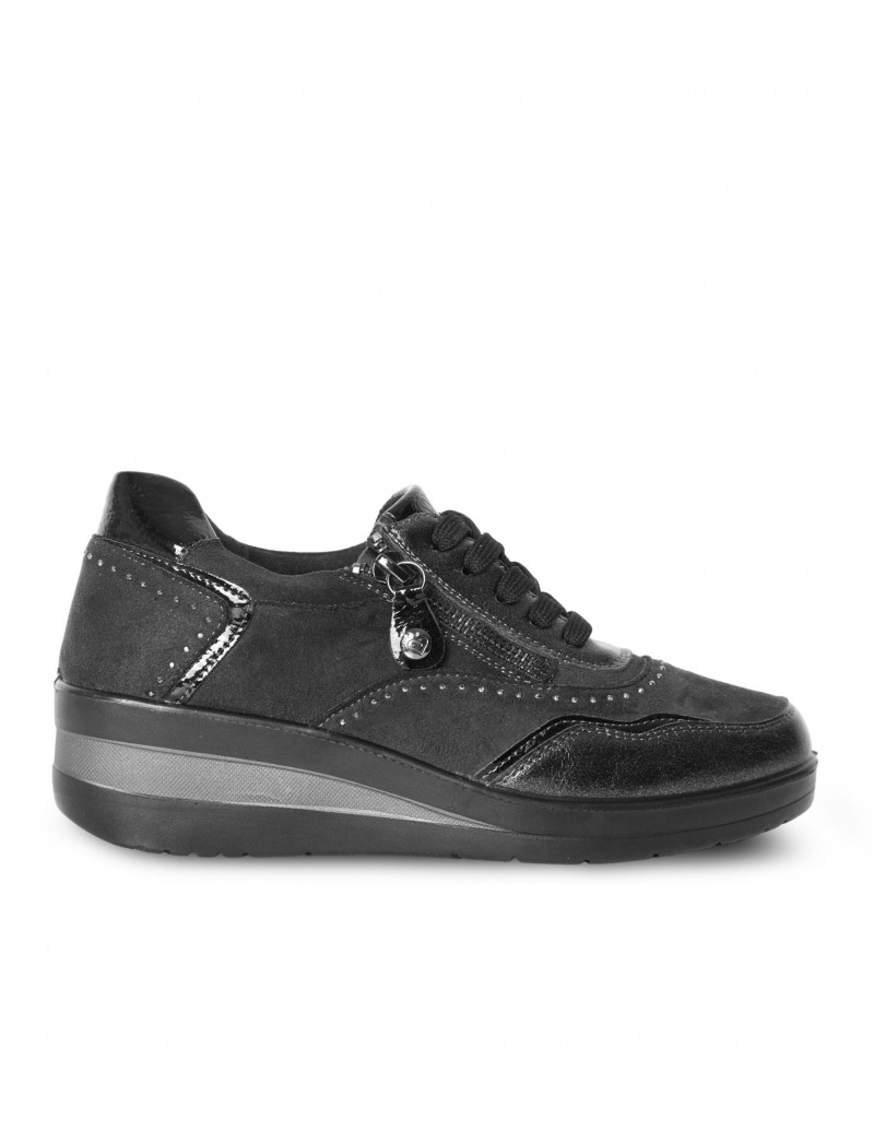 AMARPIES Deportiva Cuña Brillos Negro