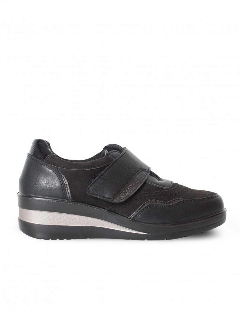 AMARPIES Deportivo Cuña Velcro Negro