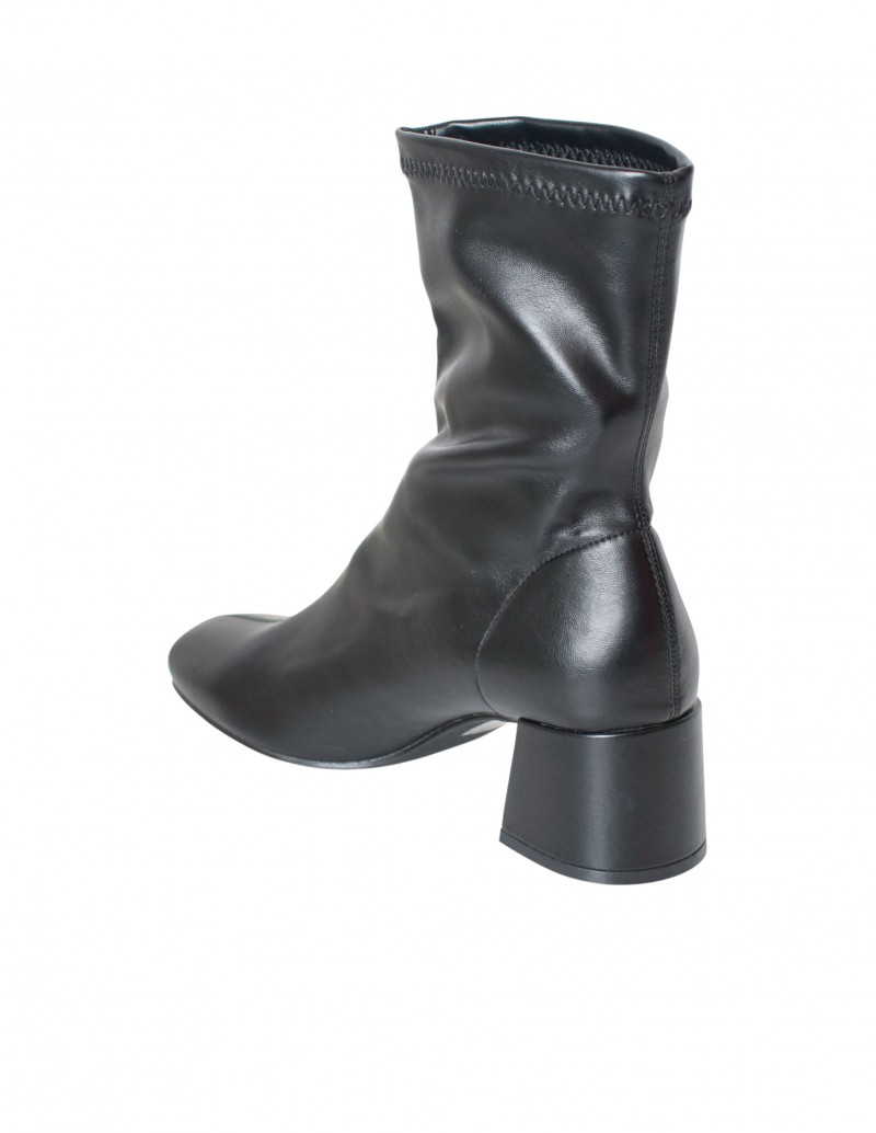 botines básicos negros tacón medio