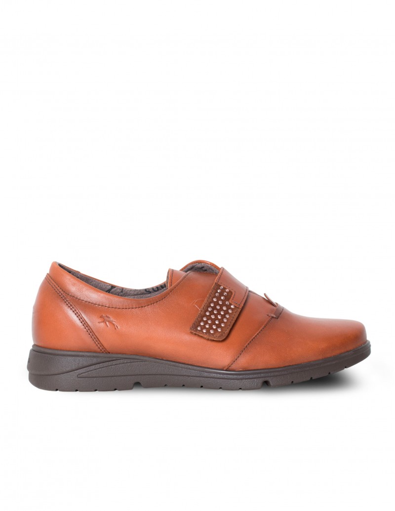 FLUCHOS Zapato Cuña Brillos Cuero