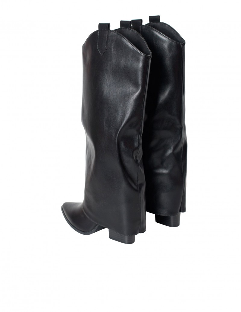 bota cowboy vuelta color negro