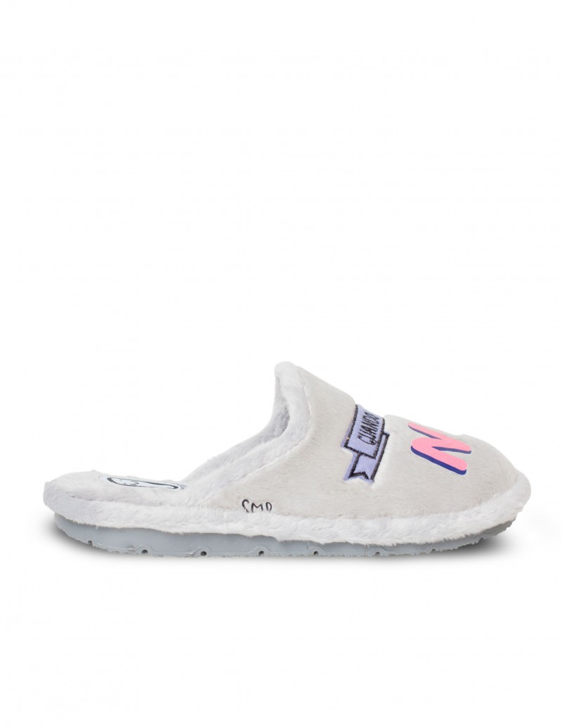zapatillas de casa súper abuela gris