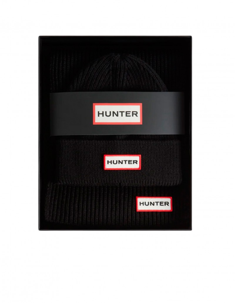 HUNTER Set Jura Gorro y Bufanda Canlé Negro