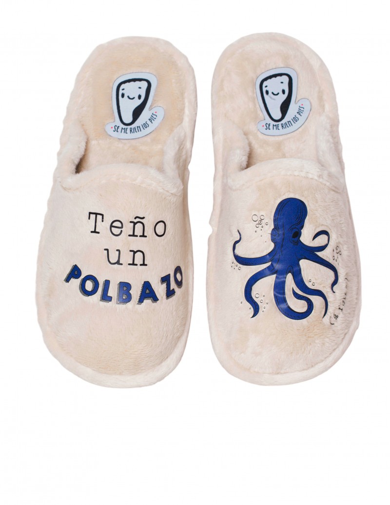 SE ME RÍEN LOS PIES Zapatilla Casa Teño Un Polbazo Beige