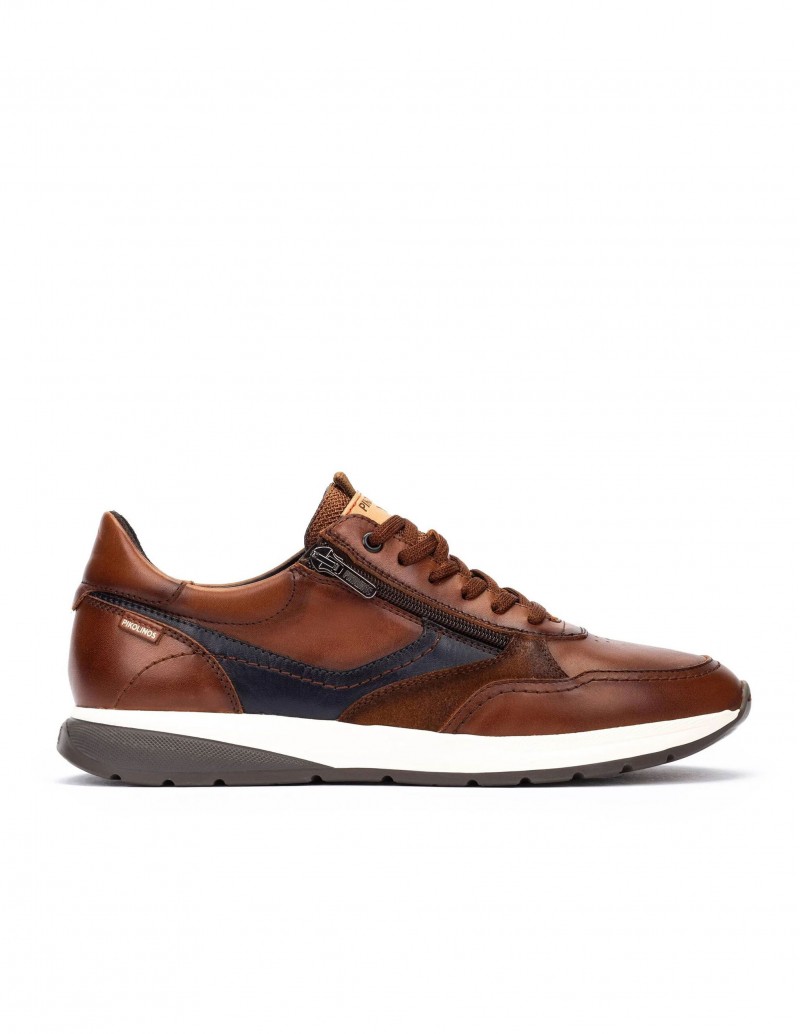 PIKOLINOS Zapatilla Piel Getafe Marrón Cuero