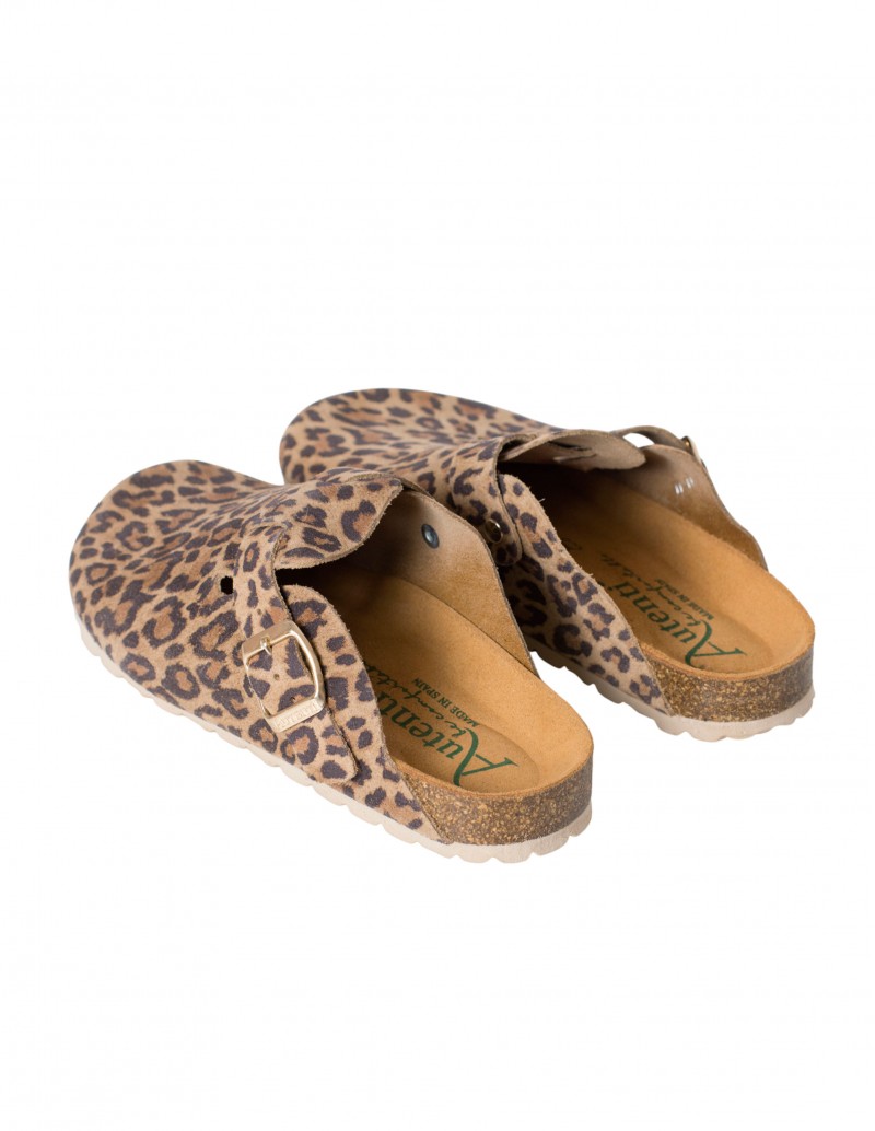 zuecos bio autenti leopardo