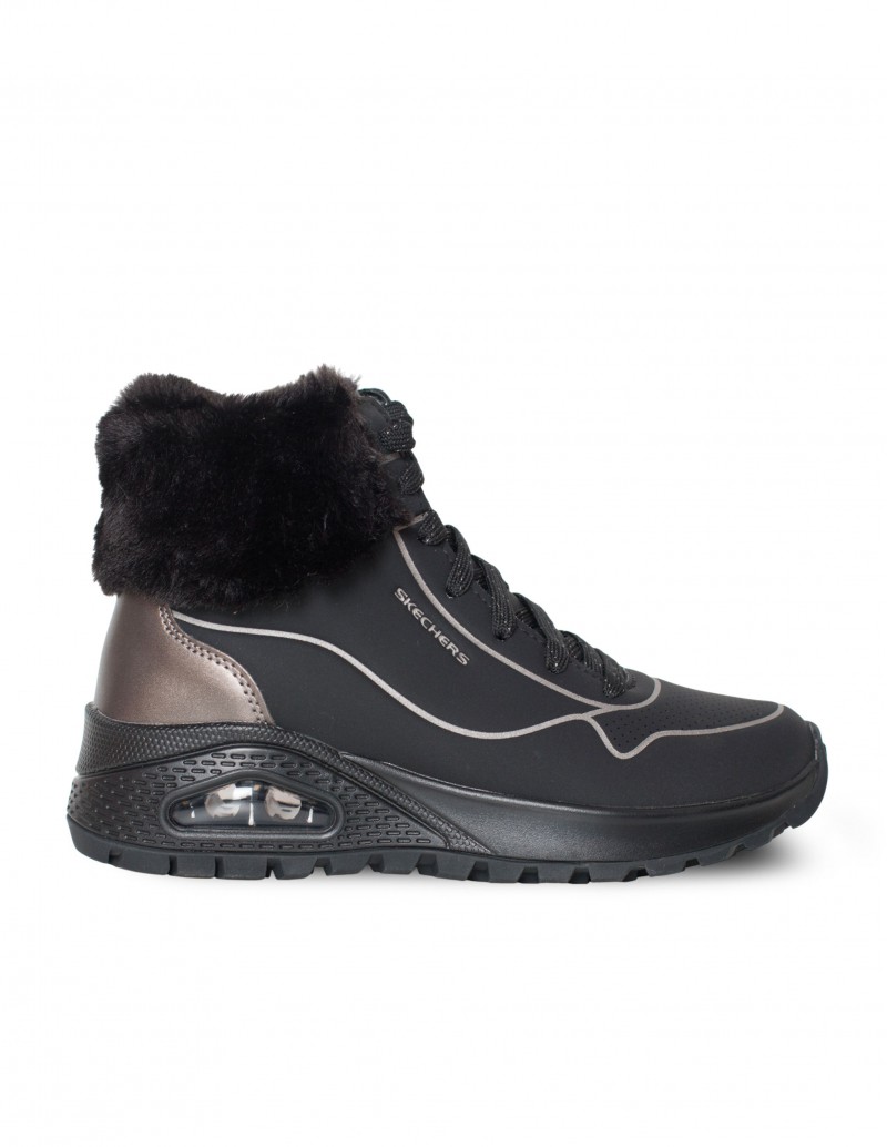 SKECHERS Botas Uno Rugged - Fall Shimmer Negras