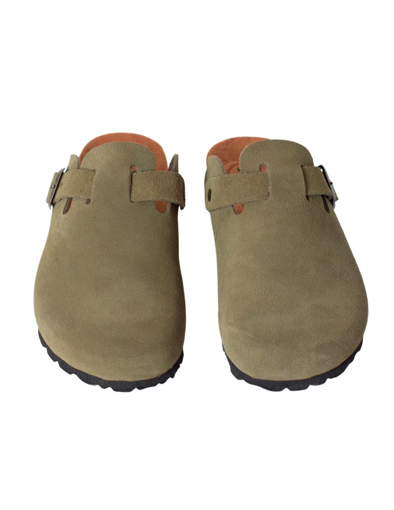 zuecos de piel para hombre