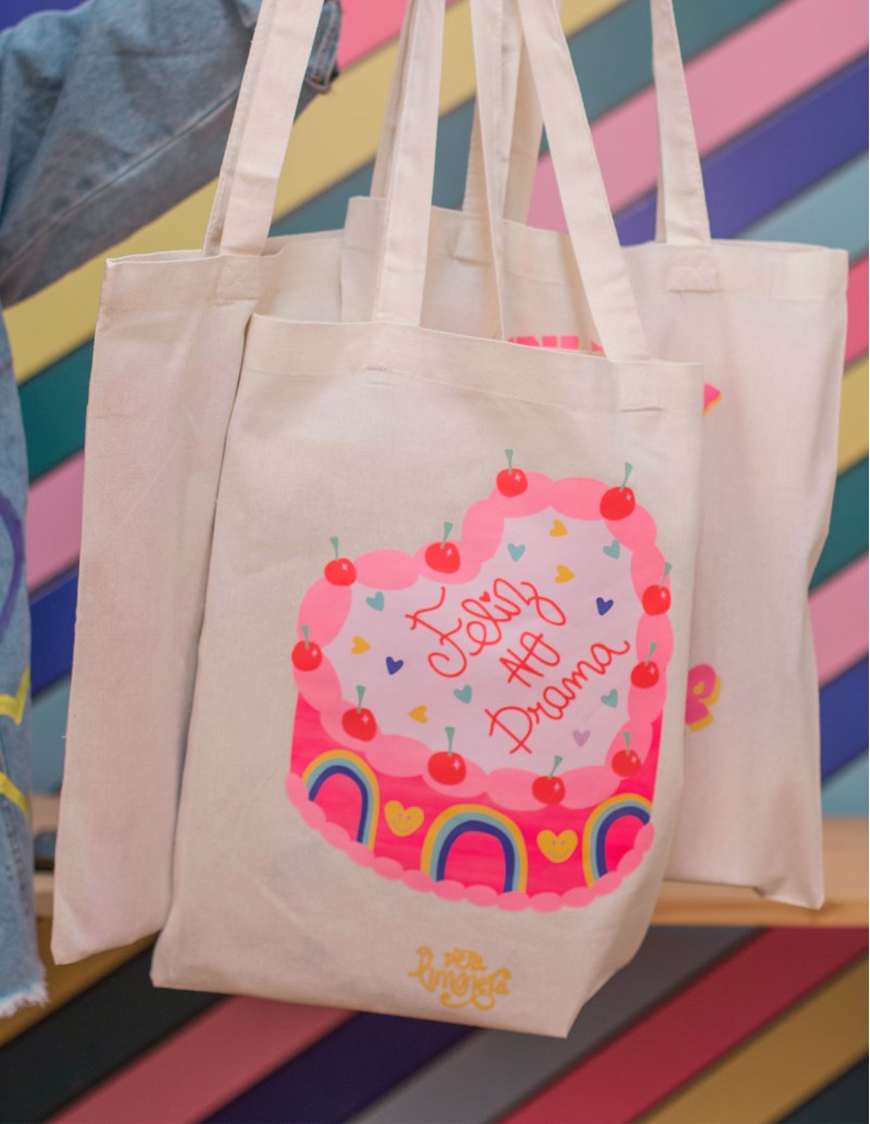 tote bag algodón drama