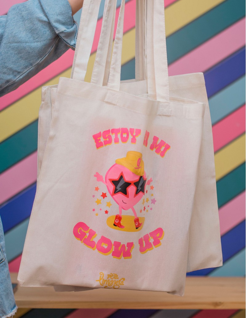 tote bag algodon glow up