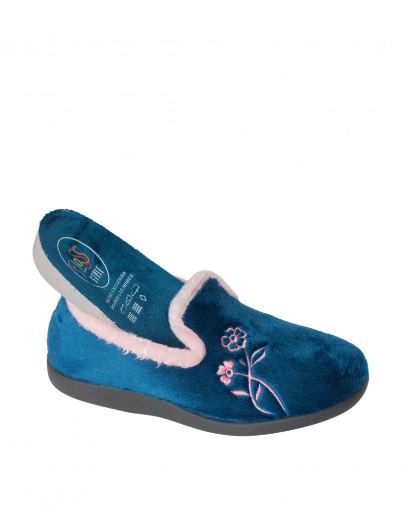 zapatillas casa mujer azul marino
