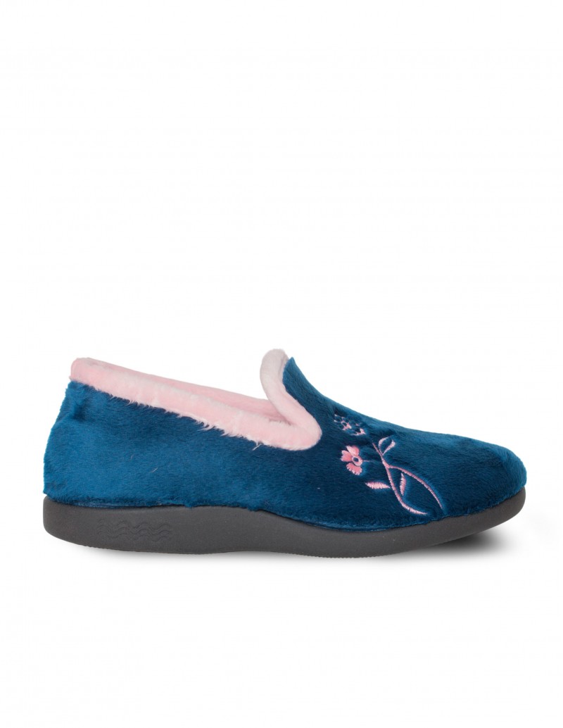 Zapatilla Casa Cerrada Flor Marino