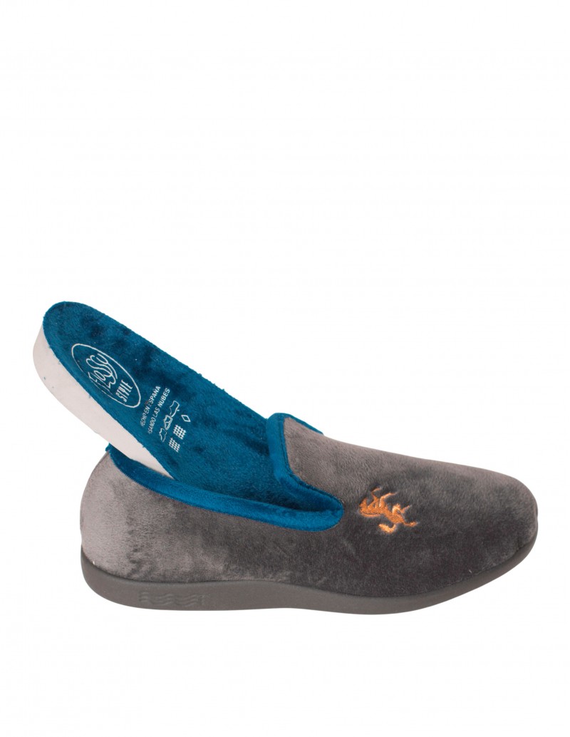 zapatillas casa hombre detalle bordado